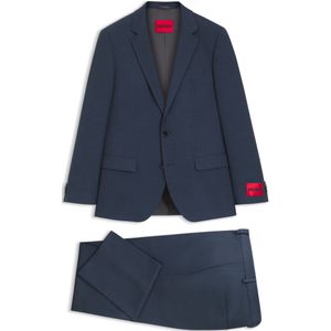 Tweedelig slim-fit pak van stretchpiqué