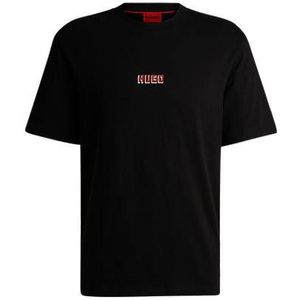 Katoenen relaxed-fit T-shirt met grote logo’s op de rug