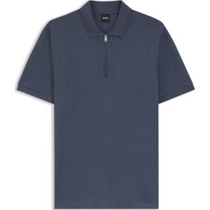 Polo van een katoenmix met ritssluiting