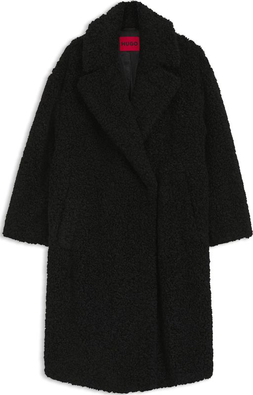 HUGO - Oversized-fit Mantel - Imitatiebont
