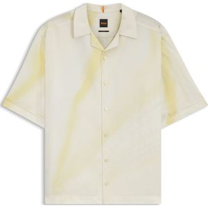 BOSS Orange - Lapisy - Overhemd - Multicolor - Relaxed Fit, Artworkprint, Mix van Lyocell en Linnen