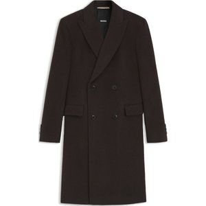 Boss - Hyde Double-breasted Jas - Bruin - Heren - Wol