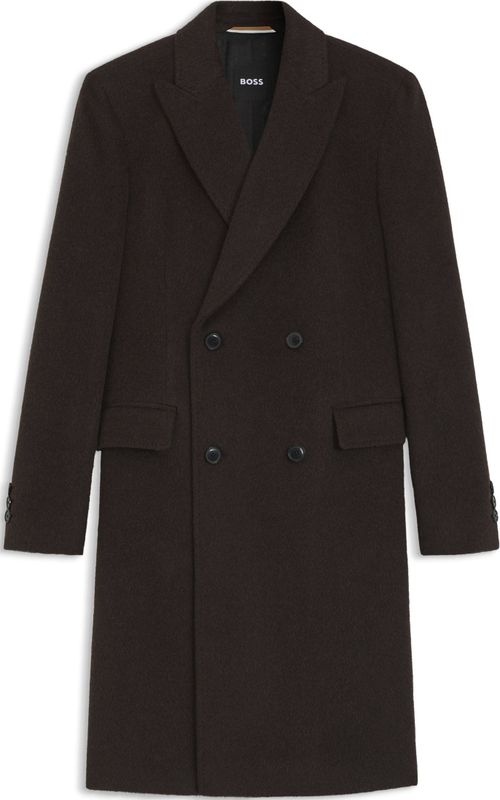 Boss - Hyde Double-breasted Jas - Bruin - Heren - Wol