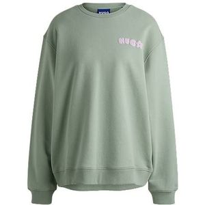 Oversized-fit sweatshirt van katoenen sweatstof met seizoensprint