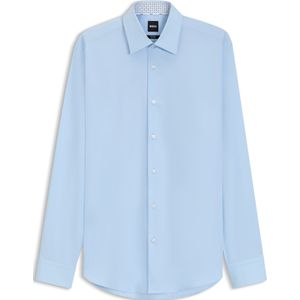 Regular-fit overhemd van gemakkelijk te strijken katoenen popeline met stretch