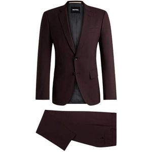 Slim-fit pak van stretchmateriaal met dessin