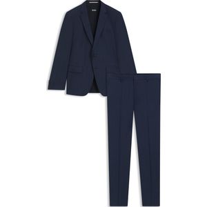 Slim-fit pak van een wolmix met microdessin