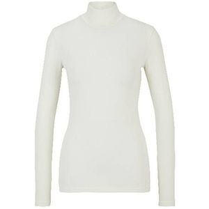 Slim-fit T-shirt met lange mouwen en hoge halslijn