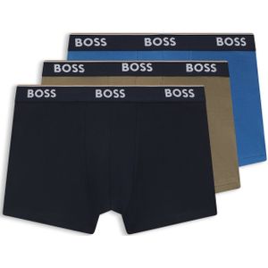 Set van drie korte boxershorts met logotailleband van stretchkatoen