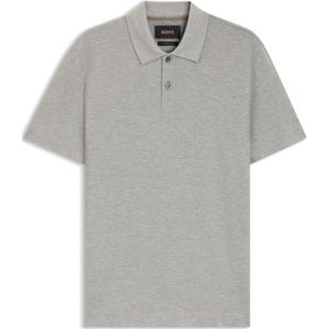 Regular-fit polo van katoen en zijde