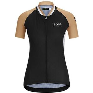 BOSS x ASSOS top van jersey met UPF50+, merkaccent en drie achterzakken