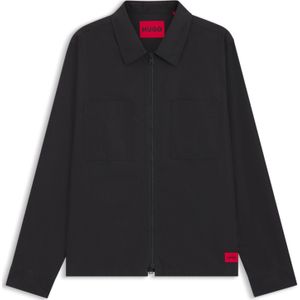 Oversized-fit overshirt van canvas van een katoenmix