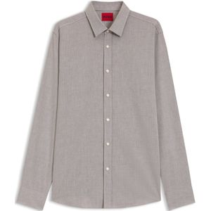 Extra slim-fit overhemd van katoen met visgraatdessin