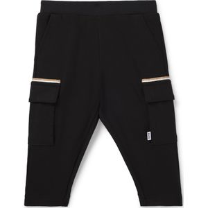 Cargobroek voor kinderen van stretchpiqué met logolabel