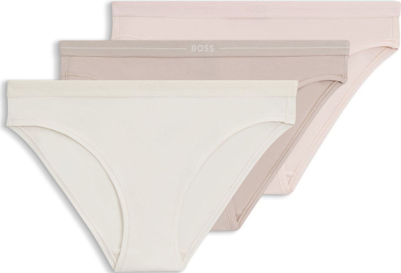 BOSS Womenswear - Slips - Set van Drie - Stretchkatoen - Regular-Rise Tailleband