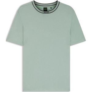 T-shirt van katoenen jersey met logokraag