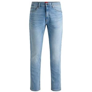 Slim-fit jeans van lichtblauw stretchdenim
