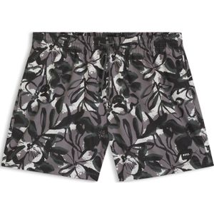 Zwemshort met all-over-print en logopatch