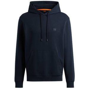 Hoodie van katoenen badstof met logopatch