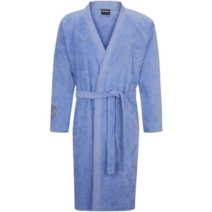 Ochtendjas van katoen met stikseldetails