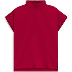 HUGO - Top - Vloeiend Satijn - Hoge Hals - Regular Fit