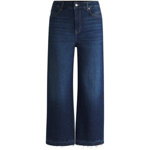 Jeans met wijde pijpen van indigo stretchdenim