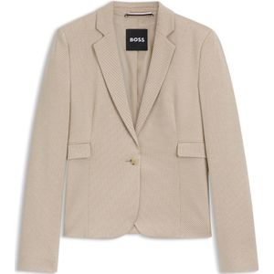 Slim-fit blazer van hoogwaardige stretchjersey met dessin