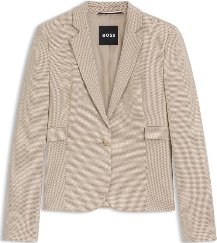 Slim-fit blazer van hoogwaardige stretchjersey met dessin