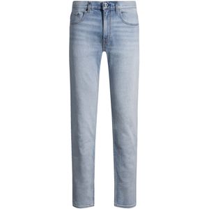 Slim-fit jeans van blauw stonewashed denim