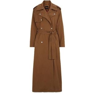 Trenchcoat met riem en metalen details