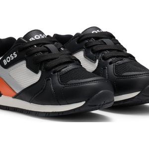 Kindersneakers van imitatieleer en mesh