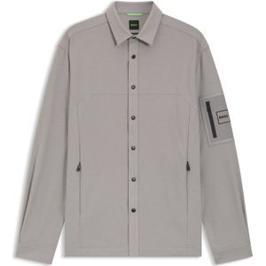 Relaxed-fit overshirt met wafelstructuur
