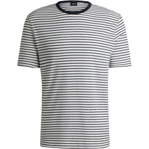 Regular-fit T-shirt van katoen en linnen