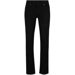 Slim-fit jeans van comfortabel zwart stretchdenim