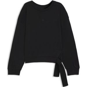 Sweatshirt van een katoenmix met geknoopt detail