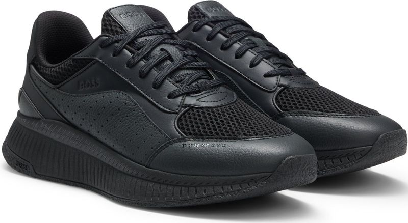 BOSS - Sneakers - Lichtgewicht - Zwart - Synthetisch Gecoat Textiel