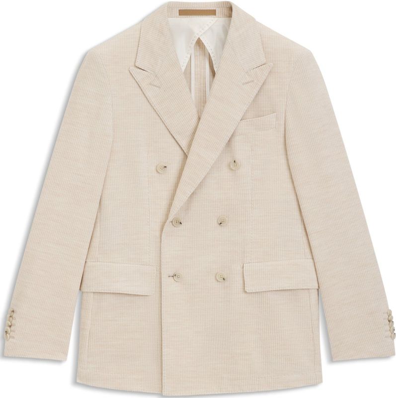 Slim-fit blazer van katoen-alpaca corduroy