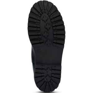 Enkellaarsjes met elastiek van lakleer met monogrampanelen voor kinderen