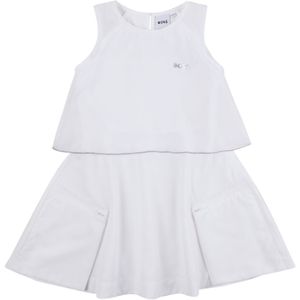 Mouwloze kinderjurk met logoprint