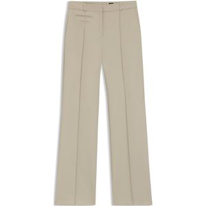 Regular-fit broek van scheerwollen twill