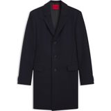 Slim-fit mantel van een wolmix met kasjmier