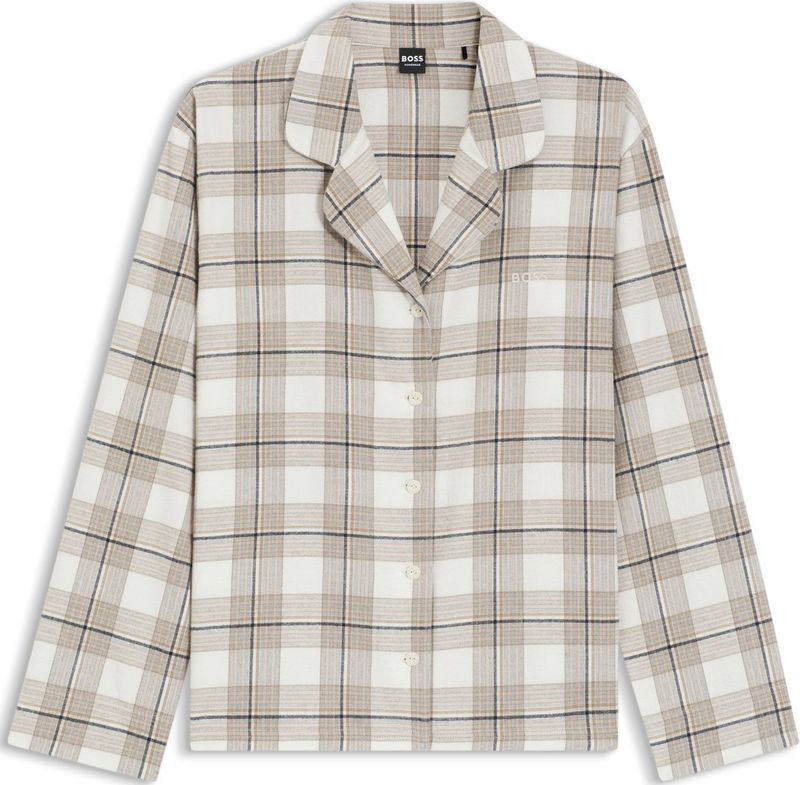 BOSS - HOLIDAY - Pyjamabovendeel - Regular Fit - Katoenmix - Geruit