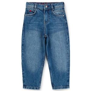 Loose-fit kinderjeans van stonewashed denim