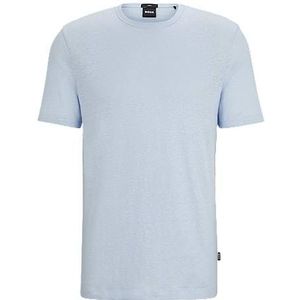 Regular-fit T-shirt van linnen
