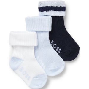 Set van drie paar babysokken van een katoenmix met stretch