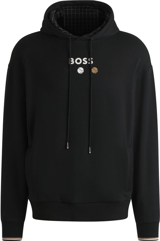 Hugo, Heren, Sweatshirts & Hoodies, Zwart, Maat: 2XL Katoen,