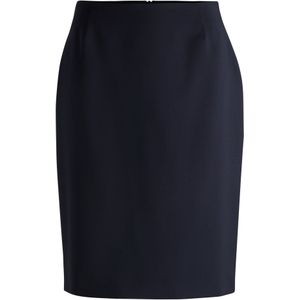 Slim-fit kokerrok van in Italië vervaardigde scheerwol