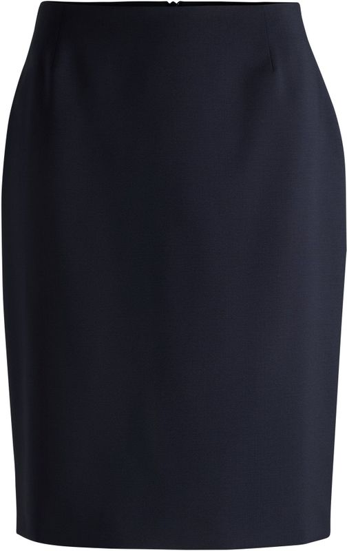 Slim-fit kokerrok van in Italië vervaardigde scheerwol