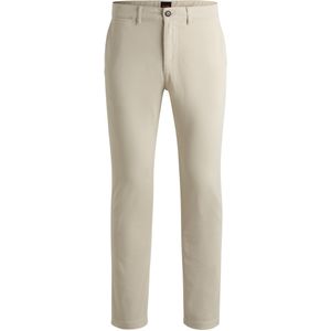 Regular-fit broek van elastisch katoenen satijn