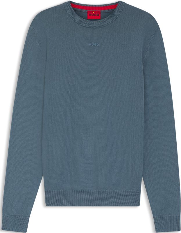 Katoenen trui in een slim-fit met logodetail